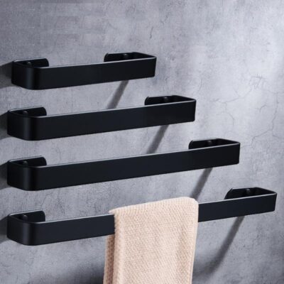 Porte Serviette Noir Salle de Bain